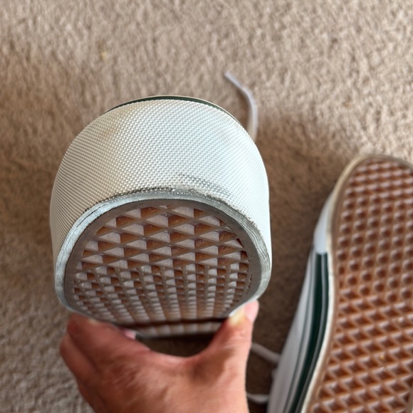 Vans White and Green Platform Shoes - Picture 6 of 7
